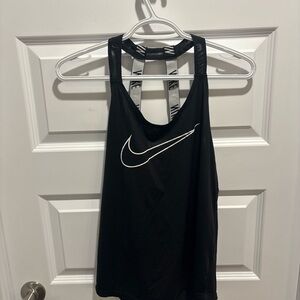Nike Women's Black Tank with White Logo